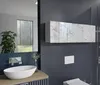 A modern bathroom with a wall-mounted cabinet, sink, and toilet. Produktbild-Vorschau