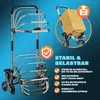 A shopping trolley with a box on it, presented with marketing text and icons. Anteprima dell’immagine prodotto
