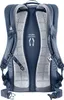 The back of a blue backpack with padded straps and mesh ventilation. Anteprima dell’immagine prodotto