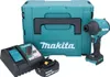 A Makita cordless impact driver kit with a storage case, battery, and charger. Podgląd zdjęcia produktu