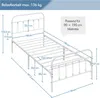 Yaheetech Bettrahmen Metallbett Bettgestell aus Metall mit Produktbild-Vorschau 7