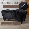 wellen-topper for lash couch, couch cover plush black Produktbild-Vorschau