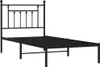 vidaXL Postel s čelem kovová černá 90x190 cm Náhled obrázku produktu 3