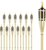 JOIEYOU Torches 12 pièces torches de jardin en bambou 90cm Voir les images du produit 1
