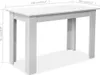 A white dining table with dimensions indicated by text overlays. Náhled obrázku produktu