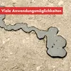 A dark, viscous liquid spilled on a concrete surface, with a red banner overlaying the top. Produktbild-Vorschau