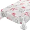 Tischdecke Wachstuch Retro Grau Robust Wasserabweisend Produktbild-Vorschau 1