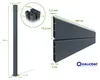 VANO 4 m H. 180 cm Grauer Lamellenzaun aus Aluminium Produktbild-Vorschau 11