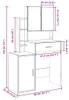 vidaXL Toaletný stolík so skrinkou Sonoma dub 80x35x132 cm Náhľad obrázku produktu 8