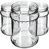 Three empty glass jars are arranged in a group against a white background. Anteprima dell’immagine prodotto