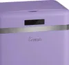 A close-up view of the top portion of a purple retro-style trash can. Produktbild-Vorschau