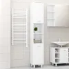 vidaXL Mobile da bagno bianco lucido 30x30x179 cm Materiale Anteprima dell’immagine prodotto 2