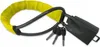 A yellow and black steering wheel lock with three keys. Podgląd zdjęcia produktu