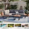 HOMAVO Gartenlounge-Set Für 3-4 Personen,L-Förmiger Produktbild-Vorschau 6