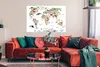 MuchoWow® Poster Weltkarte - Kinder - Tiere 120x90 cm - Produktbild-Vorschau 2