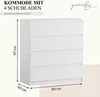 YUMEBLY Kommode mit 4 Schubladen | Schubladenschrank Produktbild-Vorschau 2