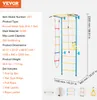 A product image displaying a multi-functional climbing frame with various accessories, alongside a detailed specification list. Náhled obrázku produktu