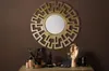 FineBuy Wandspiegel Art déco 60 cm Metall Hängespiegel Gold Produktbild-Vorschau 2