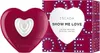 A heart-shaped perfume bottle and its packaging are displayed against a white background. Produktbild-Vorschau