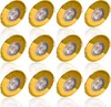 A group of twelve gold LED downlights arranged in a grid on a white background. Produktbild-Vorschau