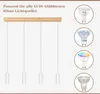 ZMH závěsné světlo bílé 4 plameny dřevo jídelní stůl LED Náhled obrázku produktu 4