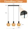 ZMH Hängelampe 3 Flammig Pendelleuchte Rattan Esstischlampe Produktbild-Vorschau 4