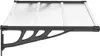 vidaXL Dveřní stříška černá a průhledná 122x90 cm Náhled obrázku produktu 4