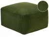 BELIANI Pouf Dunkelgrün Cord 50 x 50 cm mit EPS-Perlen Produktbild-Vorschau 1