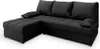 A black sectional sofa with three large back cushions and one smaller accent pillow. Produktbild-Vorschau