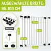 Bomi Treppenschutzgitter ohne Bohren, 95-103 cm, flacher Produktbild-Vorschau 2