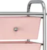 vidaXL Chariot à tiroirs avec 4 tiroirs Rose Plastique Voir les images du produit 4