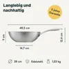SILBERTHAL Wokpfanne Induktion 28 cm - Edelstahl Wok mit Produktbild-Vorschau 12