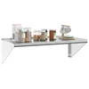 Mensola a Muro 100x45x31 cm Argento in Acciaio Inossidabile Anteprima dell’immagine prodotto 11