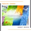 A collage of images representing the four seasons, with text overlayed. Produktbild-Vorschau