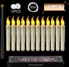 A collection of LED taper candles and a wand, presented against a black background with marketing text and graphics. Produktbild-Vorschau