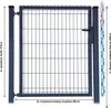 FURTKA 120cm antracyt grafit PANELOWA dwa SŁUPKI RAL7016 Podgląd zdjęcia produktu 3