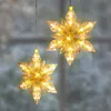 2er Set LED Weihnachtssterne ca. 23,5 cm Produktbild-Vorschau 1