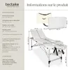 Table de massage pliante à 3 zones - blanc Voir les images du produit 6