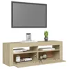 vidaXL Armoire TV avec lampes LED Chêne Sonoma 120x35x40 cm Voir les images du produit 6