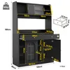 Flieks Armoire haute avec LED et portes coulissantes en Voir les images du produit 6