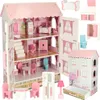 Großes Puppenhaus Set aus Holz für Mädchen | Große Kinder Produktbild-Vorschau 1