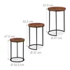Relaxdays Satztisch 3er Set, runde Beistelltische, Produktbild-Vorschau 4