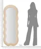 Nástenné zrkadlo v textilnom ráme, 160 cm Náhľad obrázku produktu 6