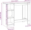 vidaXL Barový stolek, černý, vzhled dubu, 124 x 46 x 103,5 Náhled obrázku produktu 8