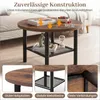COSTWAY, table basse ronde, table d'appoint pour salon, Voir les images du produit 5