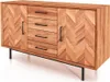 Kommode Seiba Kernbuche massiv 144x45x80 mit 4 Schubladen 2 Produktbild-Vorschau 1