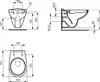 IDEAL STD Wandtiefspül-WC EUROVIT V3906 weiß Náhľad obrázku produktu 2