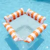 Aufblasbarer Wassersessel 4-Tuben Design Orange gestreift Produktbild-Vorschau 2