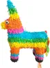 Bunte Esel-Pferd Piñata aus Papier für Kindergeburtstag & Produktbild-Vorschau 2