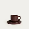 HOMLA Tasse mit Untertasse FAMELIO, braun, 0,2 l Produktbild-Vorschau 3